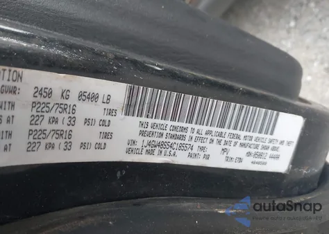 2004 Jeep Grand Cherokee Laredo from USA, damaged, VIN 1J4GW48S54C185574